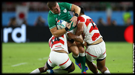 Japan v Ireland Sean Cronin Kotaro Matsushima Timothy Lafaele RWC2019